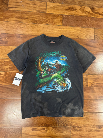 1991 Harley Davidson Acid Wash Fishing Tee (M)