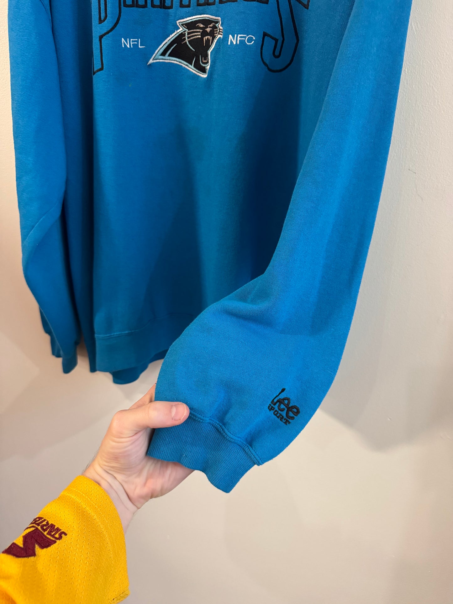 90s Carolina Panthers Lee Blue Stained Crewneck (XL)