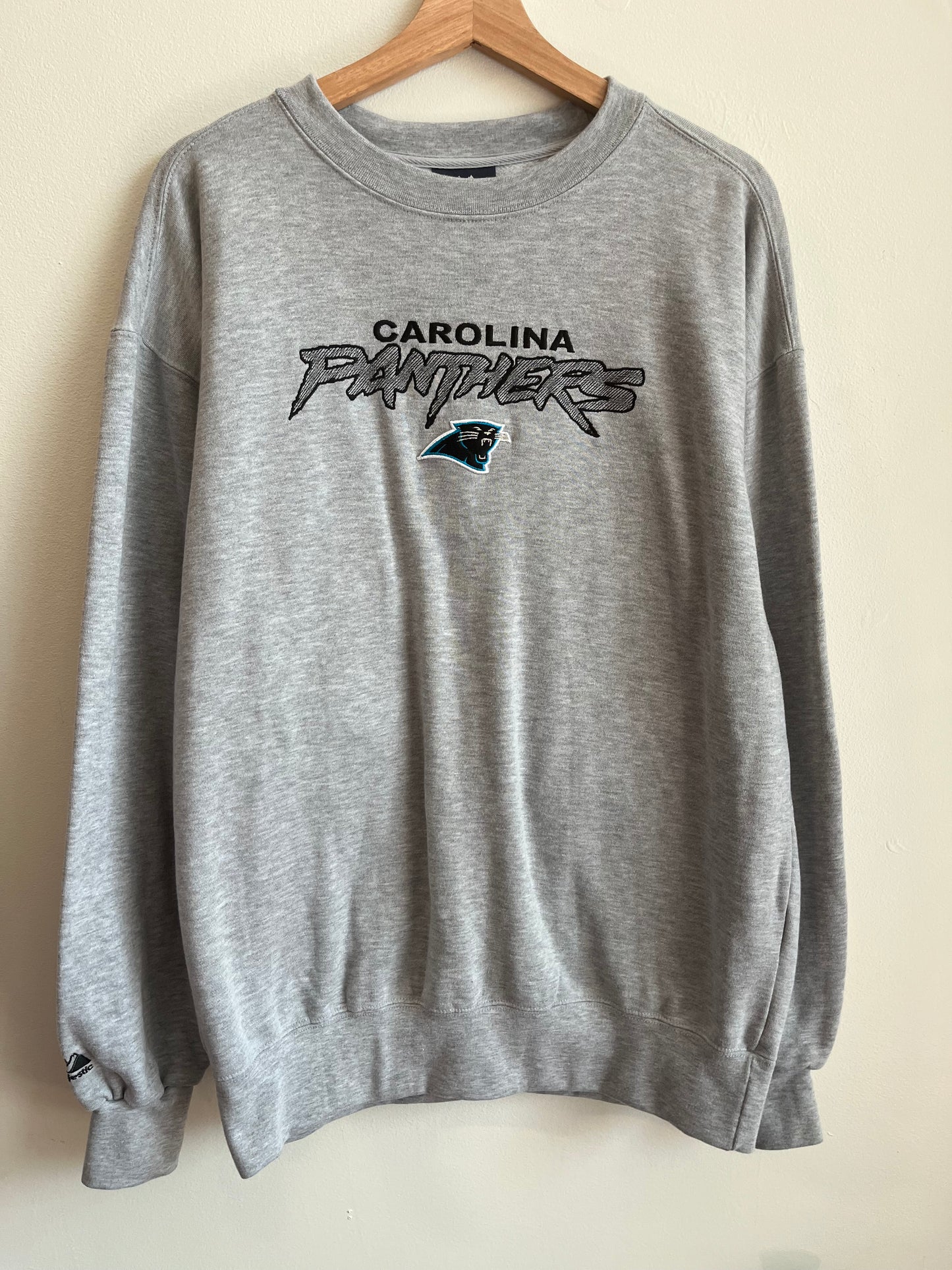 90s Carolina Panthers Majestic Cat Stratch Crewneck (L)
