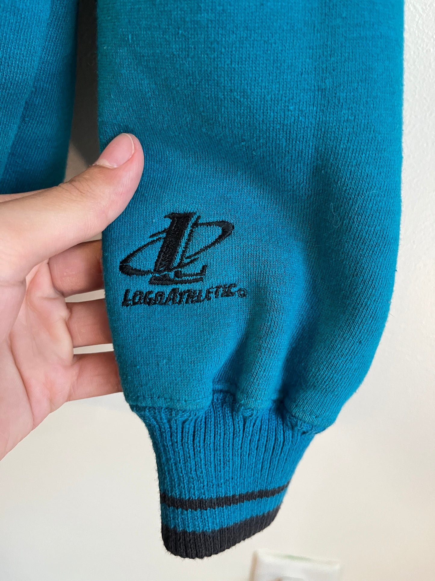 1995 Carolina Panthers Logo Athletic Faded Blue Crewneck (L)
