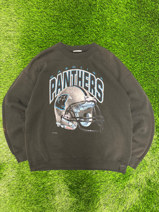 1993 Carolina Panthers Spell Out Helmet Crewneck (XL)