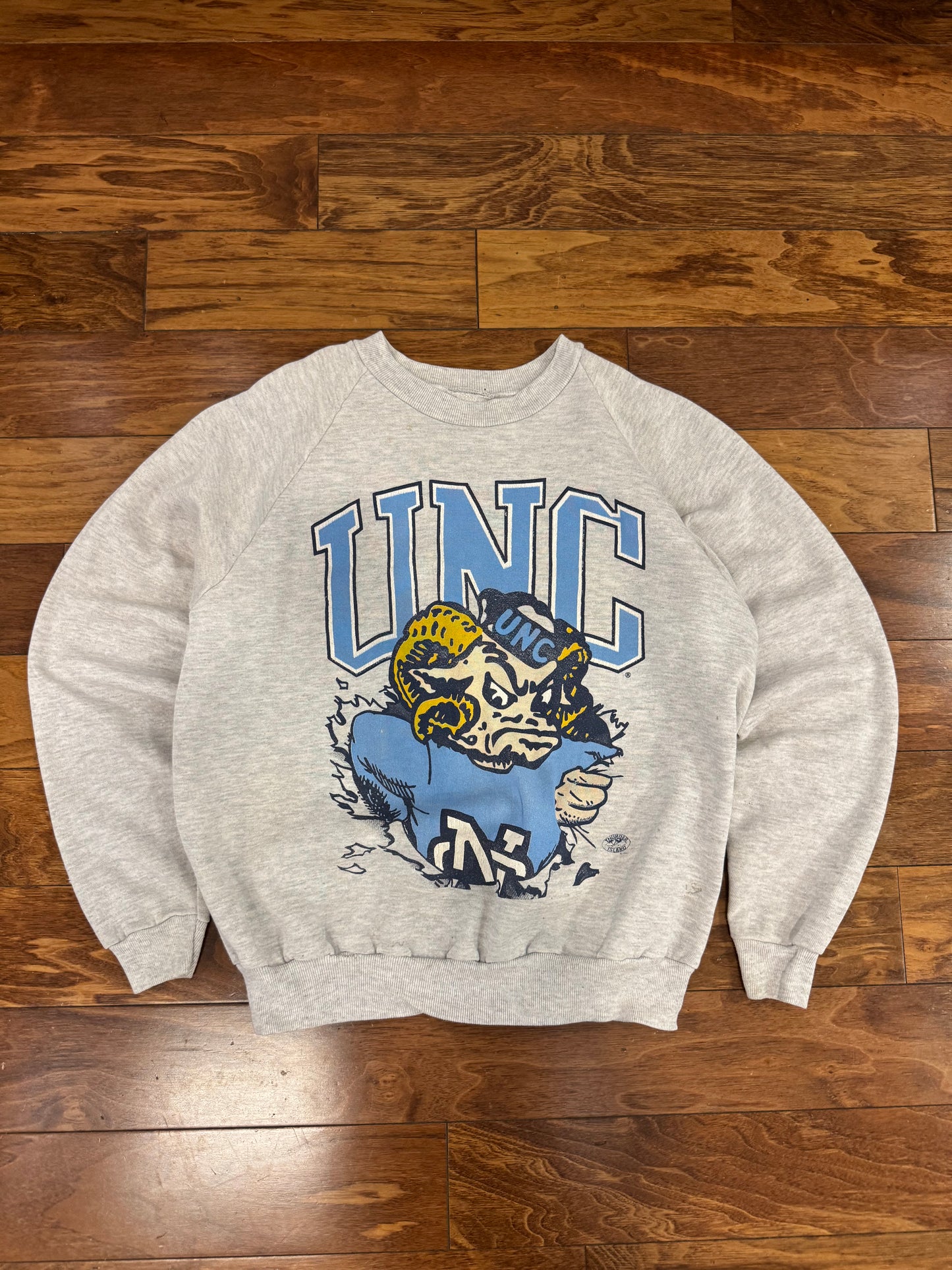 1985 University of North Carolina (UNC) Big Logo Mascot Vintage Crewneck (M)