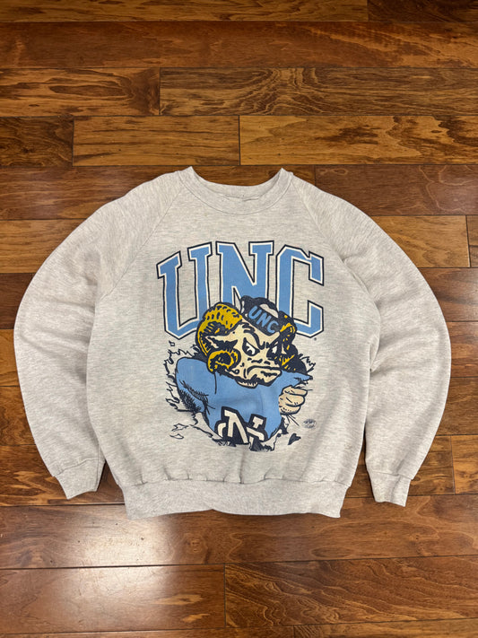 1985 University of North Carolina (UNC) Big Logo Mascot Vintage Crewneck (M)