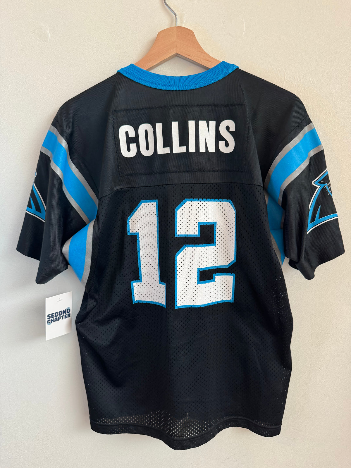 90s Carolina Panthers Kerry Collins Champion Home Jersey (Youth XL)