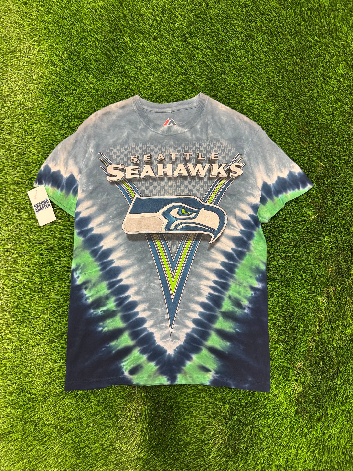 00s Seattle Seahawks Majestic Tie Dye Tee (M)