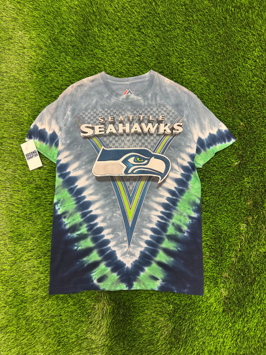 00s Seattle Seahawks Majestic Tie Dye Tee (M)