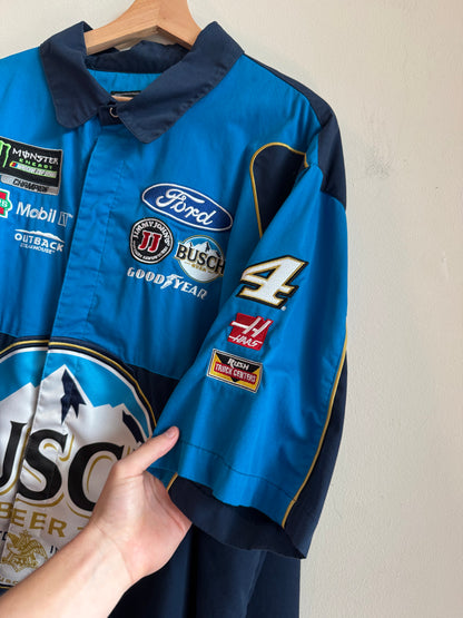 00s Nascar Busch Beer Mechanic Shirt (XXL)
