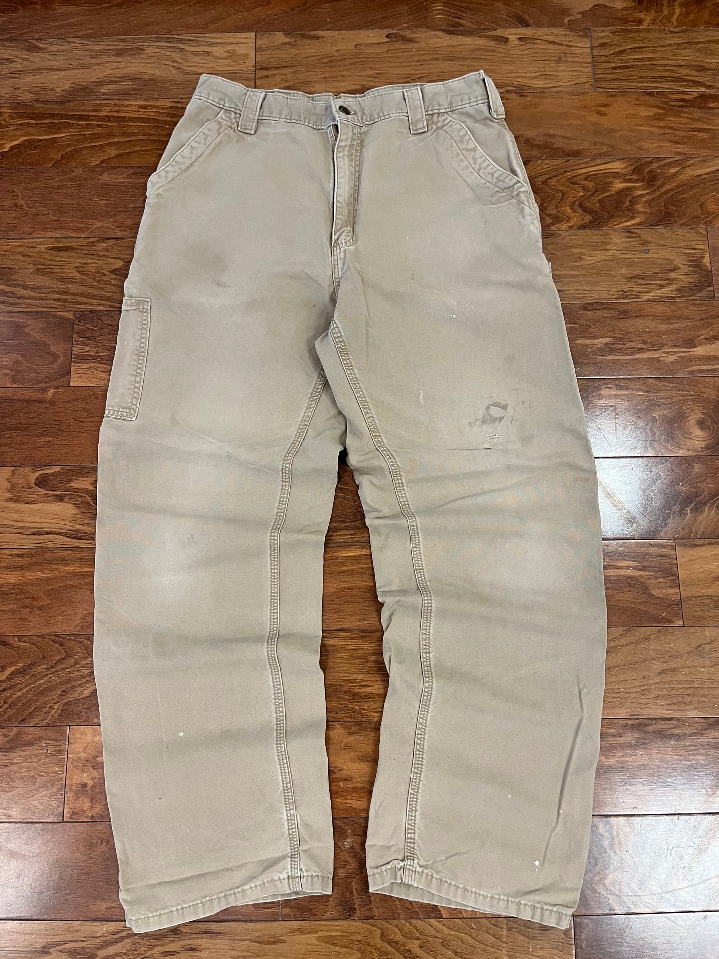 2018 Carhartt Khaki Carpenter Pants (34 x 32)