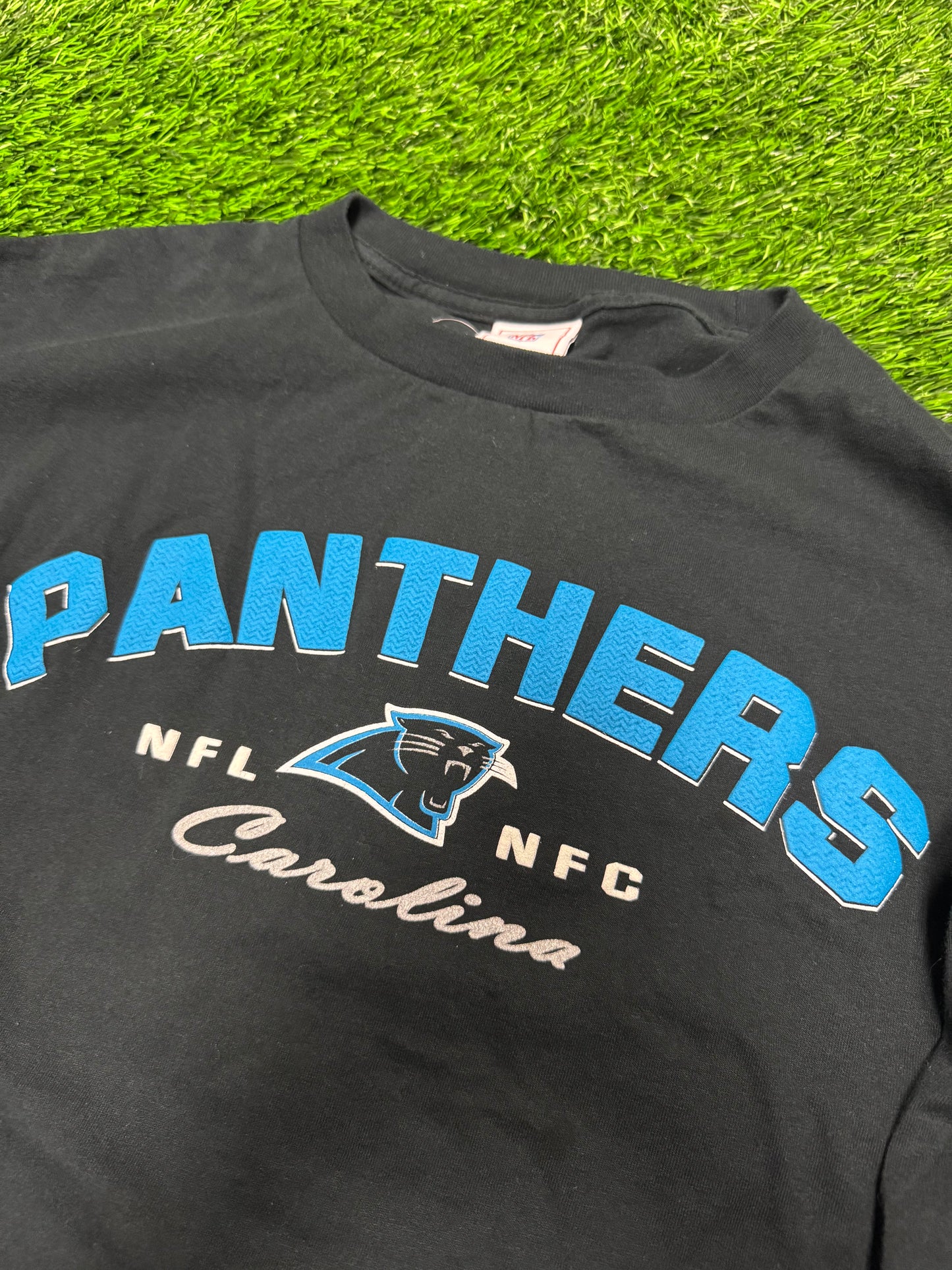 2003 Carolina Panthers Spell Out Long Sleeve Vintage Shirt (L)