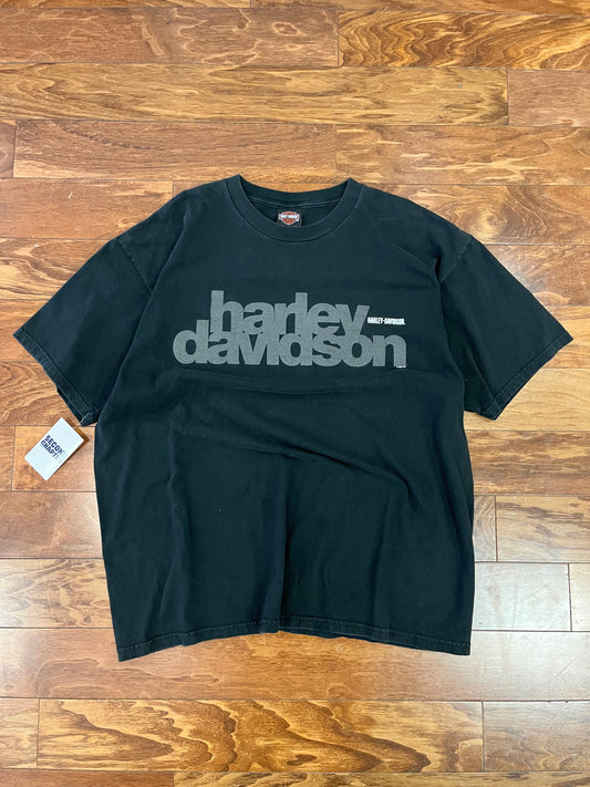 2003 Harley Davidson Faded Spell Out Tee (XXL)