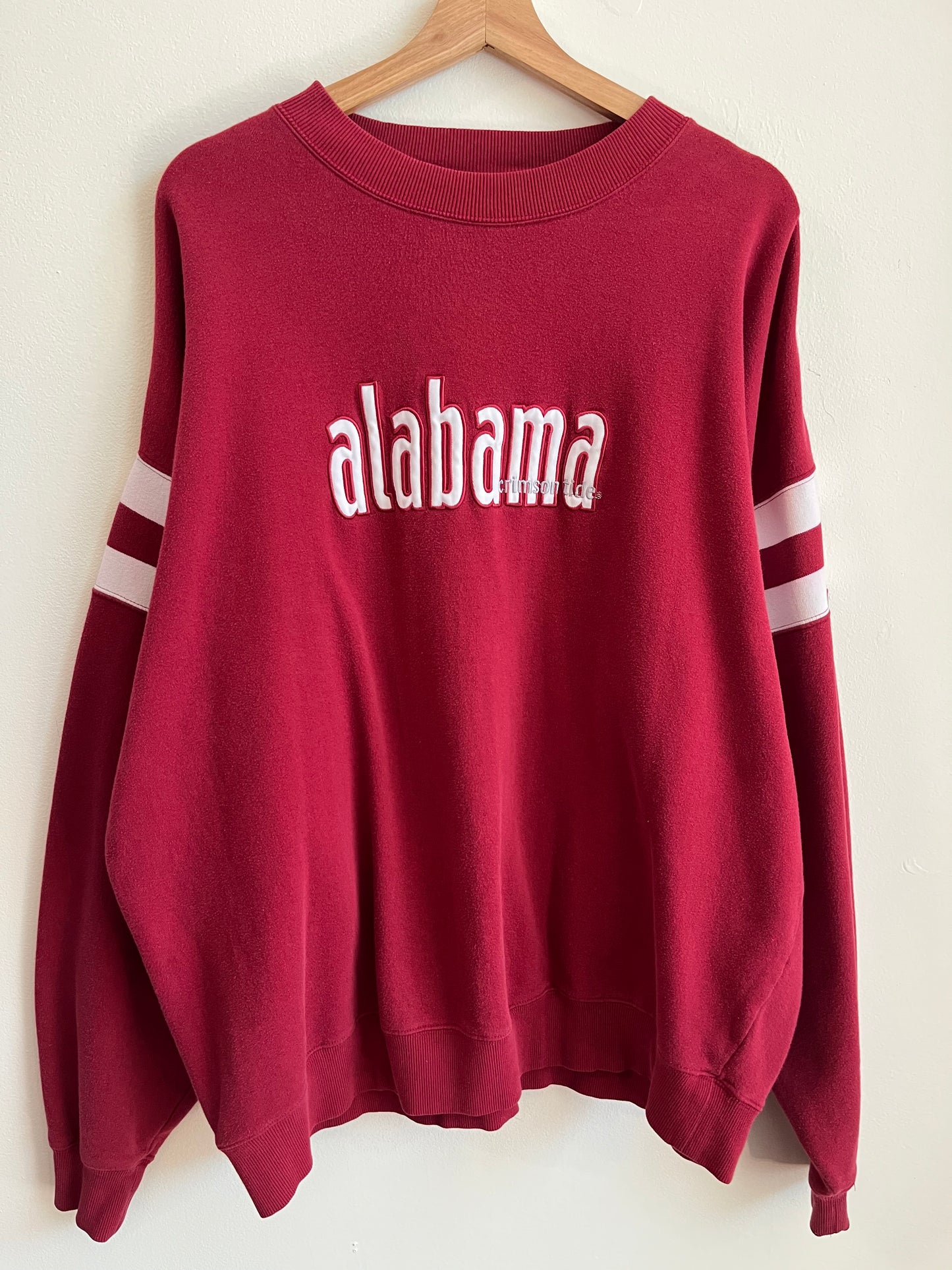 90s Alabama Crimson Tide Red Oak Striped Crewneck (XXL)