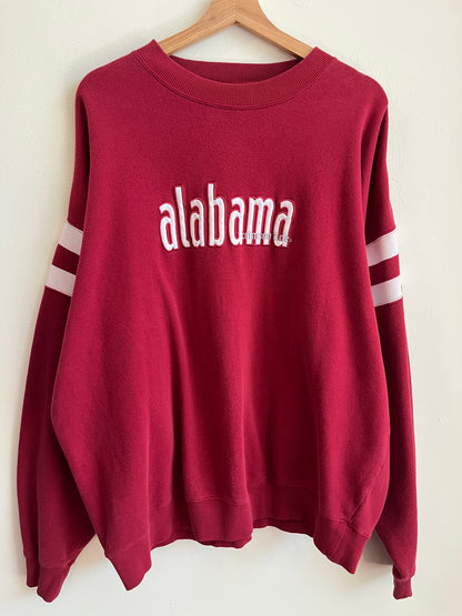 90s Alabama Crimson Tide Red Oak Striped Crewneck (XXL)