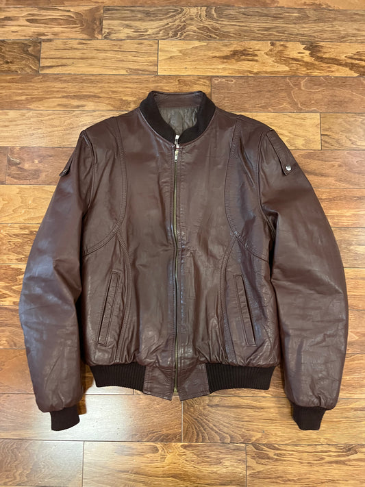 80s Sears Leather Shop Vintage Jacket (L)