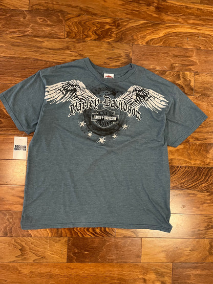 2012 Harley Davidson Affliction Blue Tee (XL)