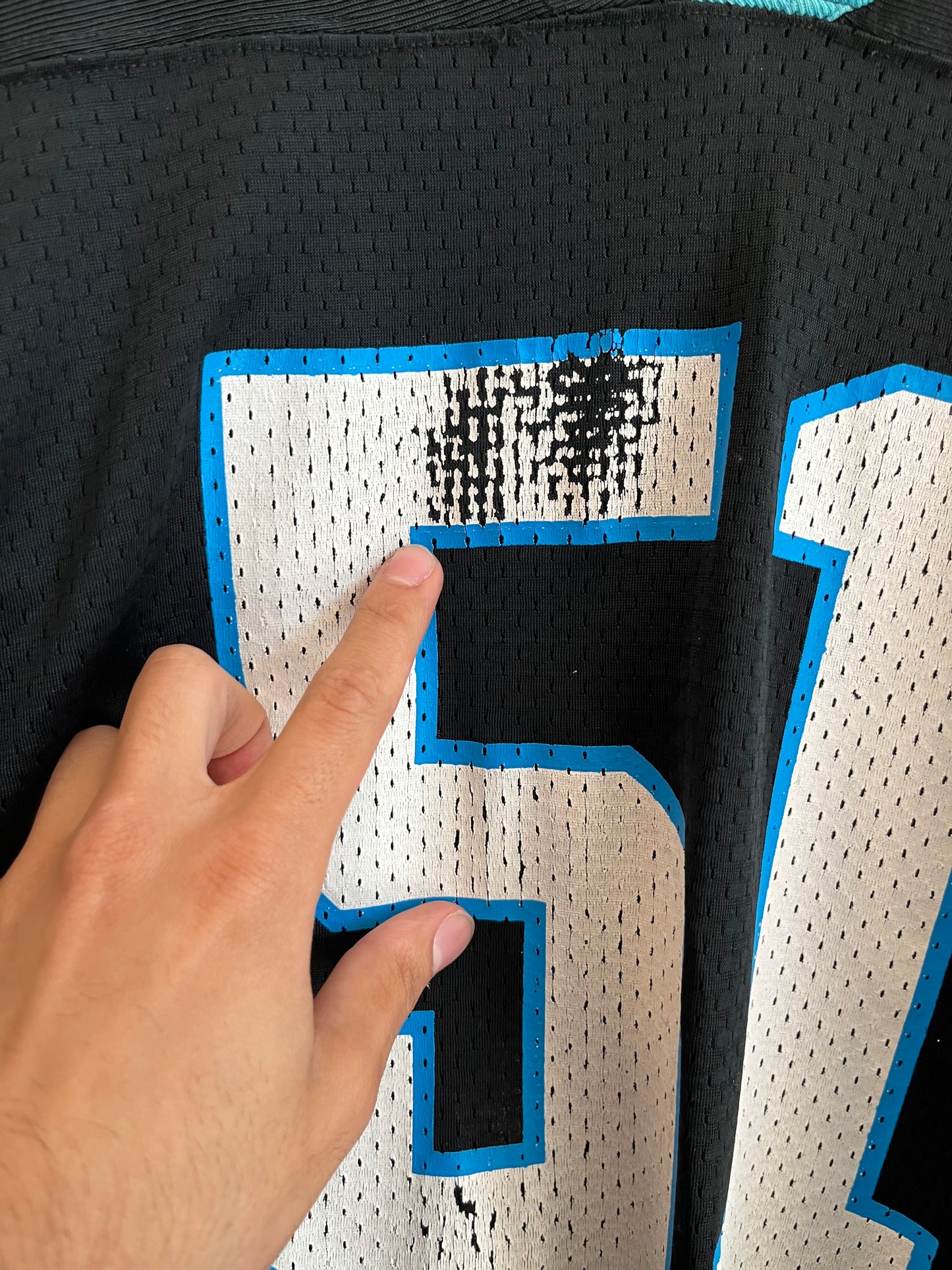90s Carolina Panthers Sam Mills Faded Reebok Jersey (XL)