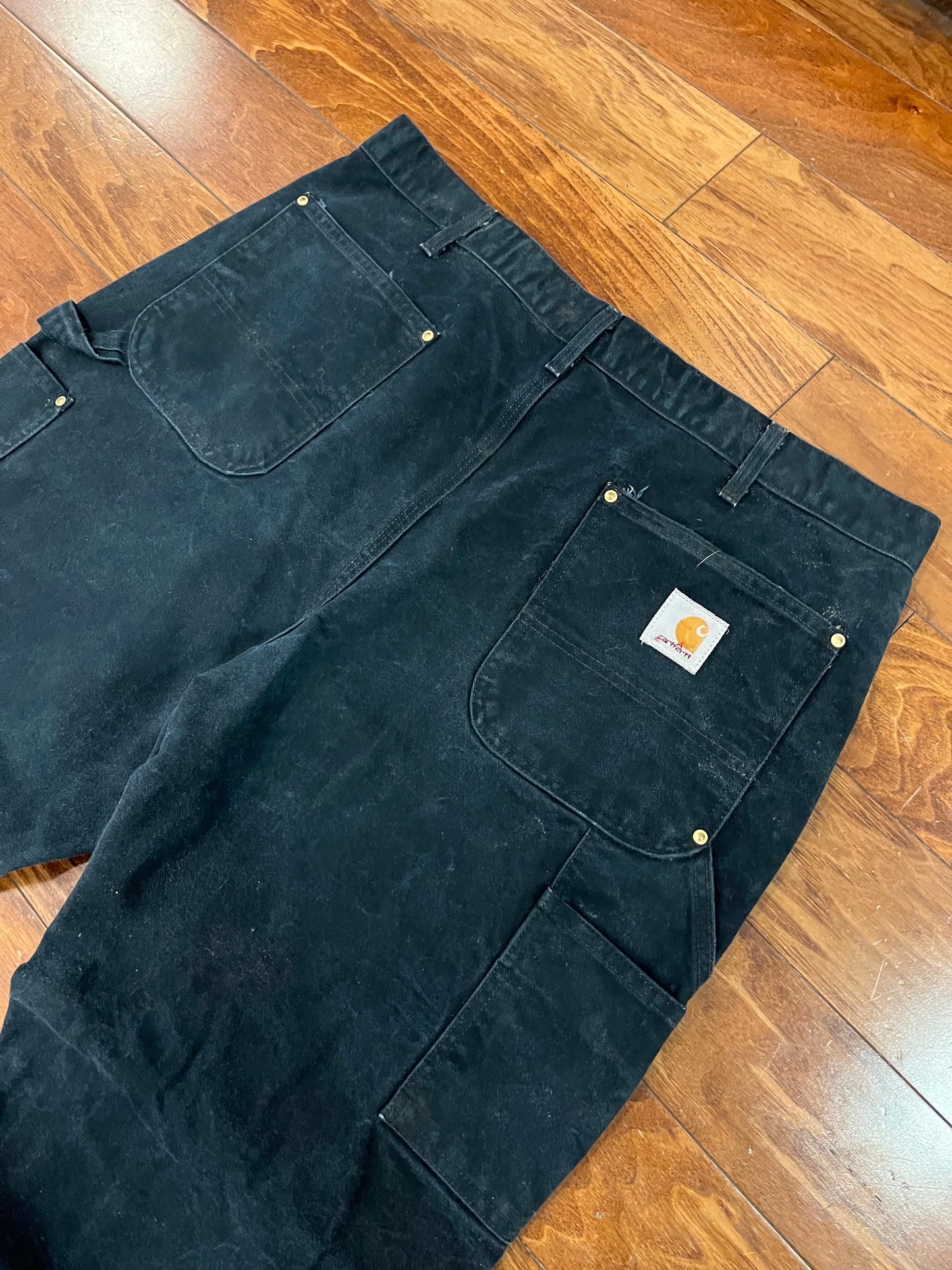 2005 Carhartt Black Double Knee Pants (40 x 30)