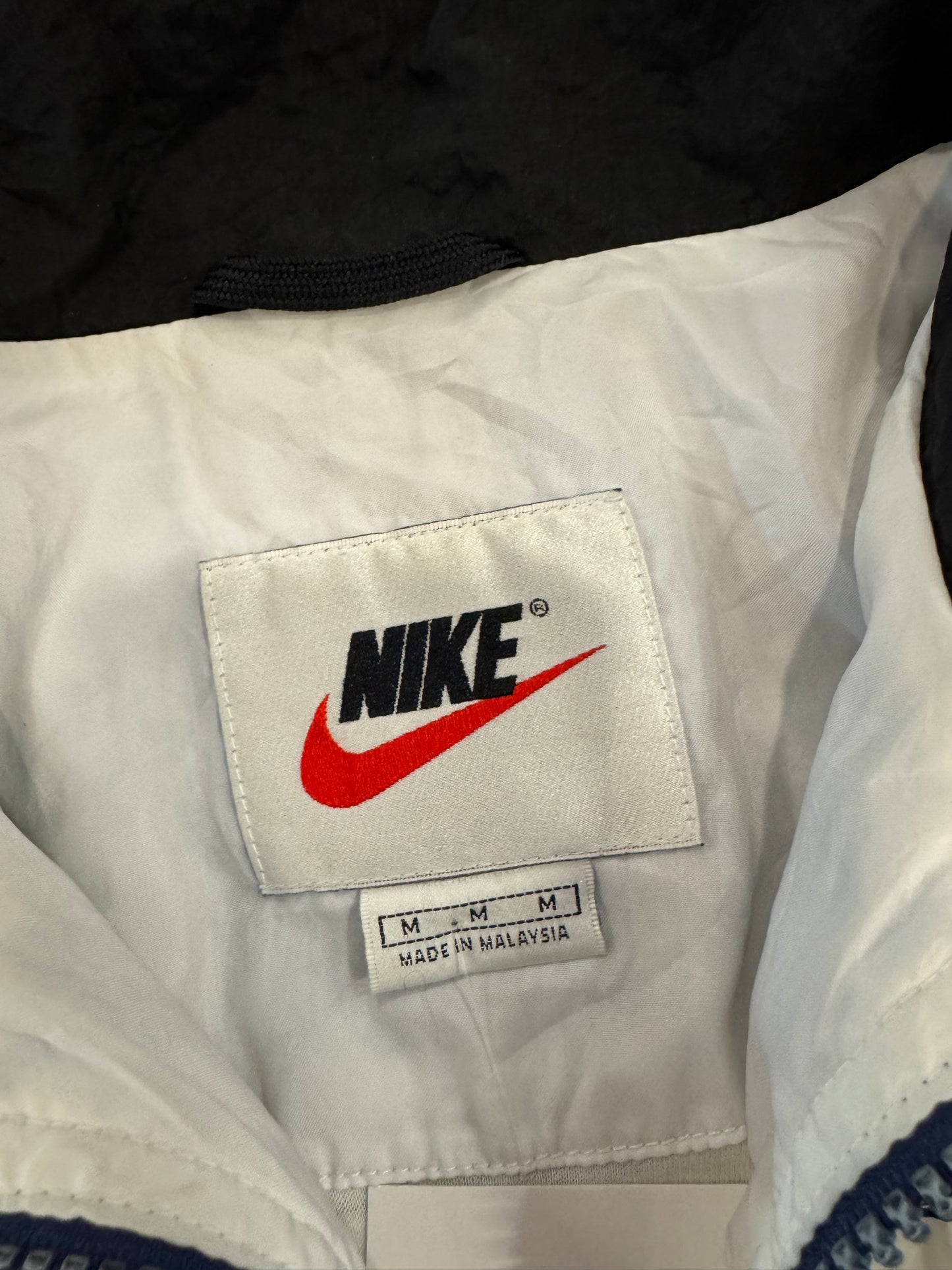 90s Nike Black & Blue Color Block Windbreaker (M)