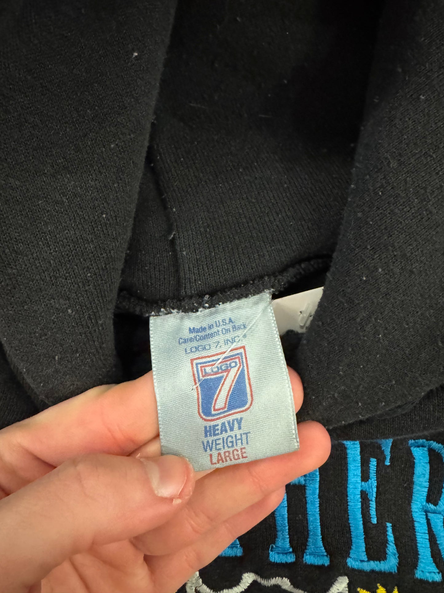 90s Carolina Panthers Embroidered Hoodie (L)