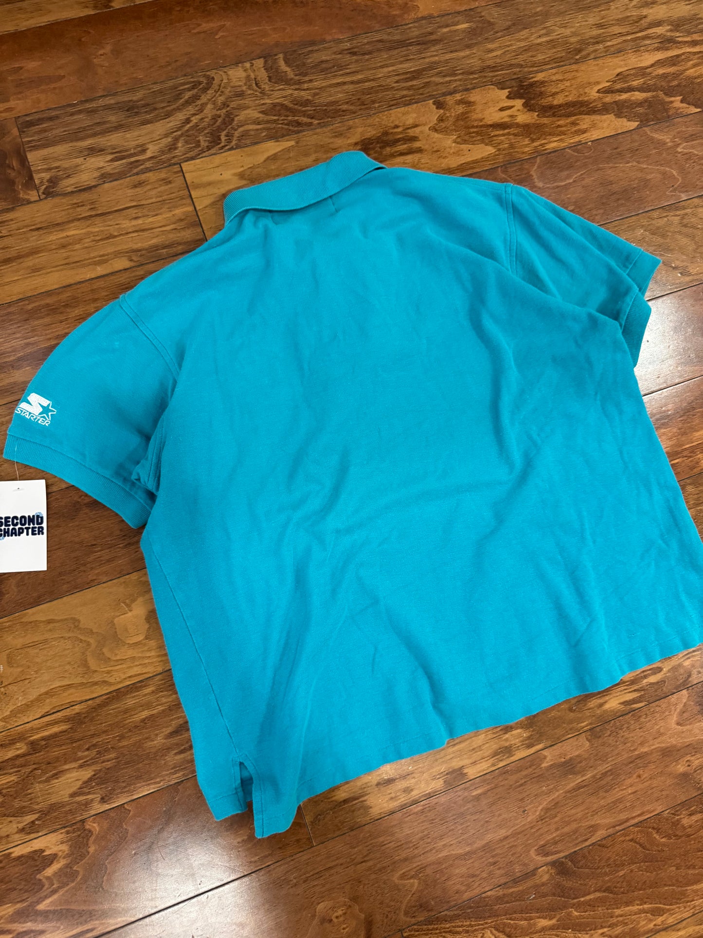 90s Charlotte Hornets Vintage Starter Boxy Polo Shirt (M)