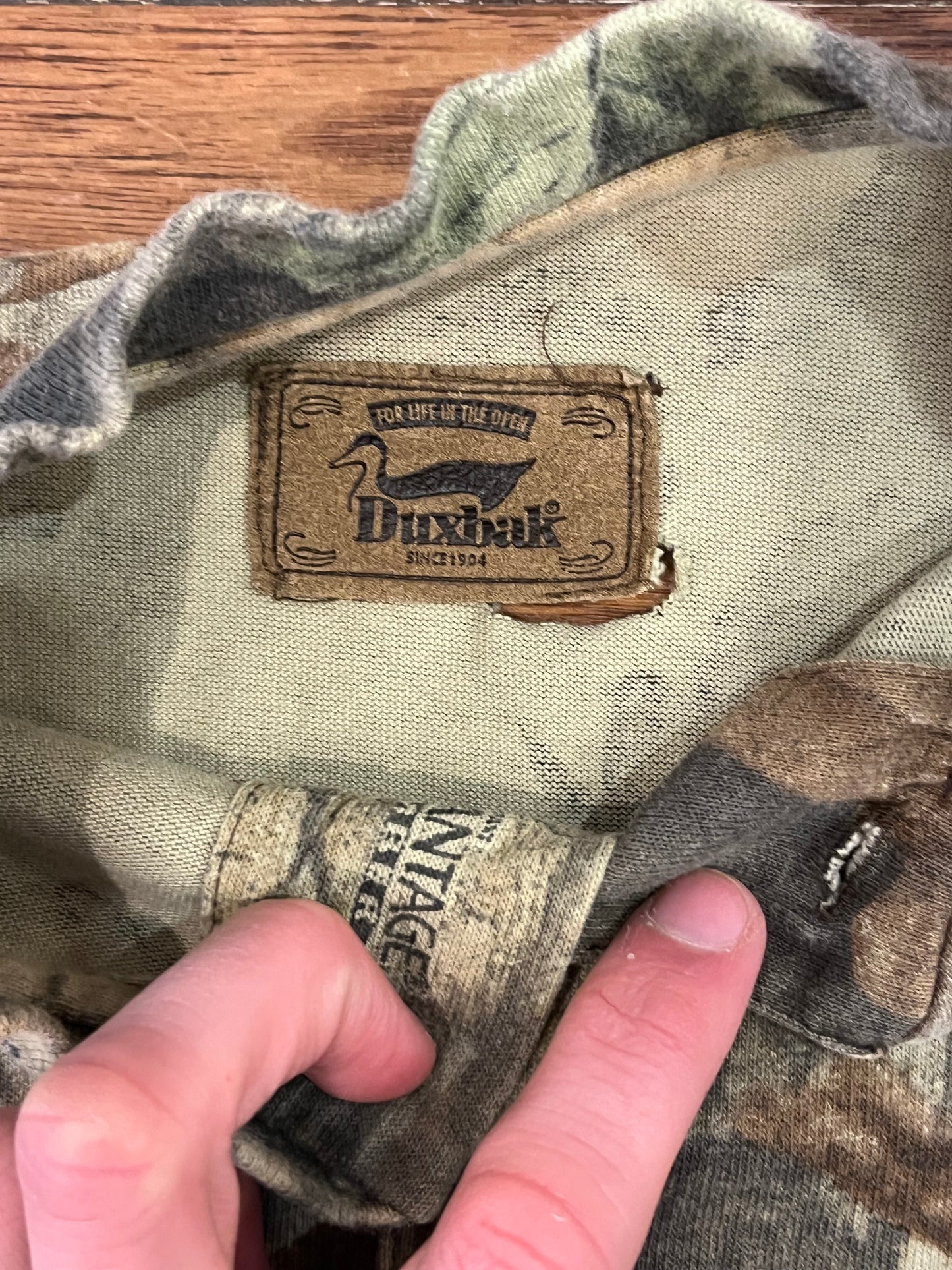 00s Duxbak Camo Long-Sleeve Shirt (XL)