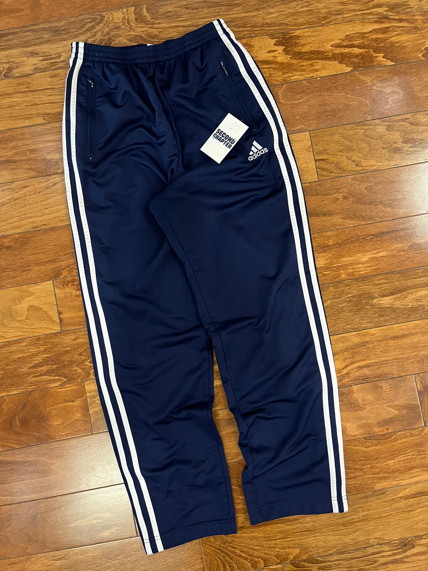 90s Adidas Navy Breakaway Sweat Pants (S)