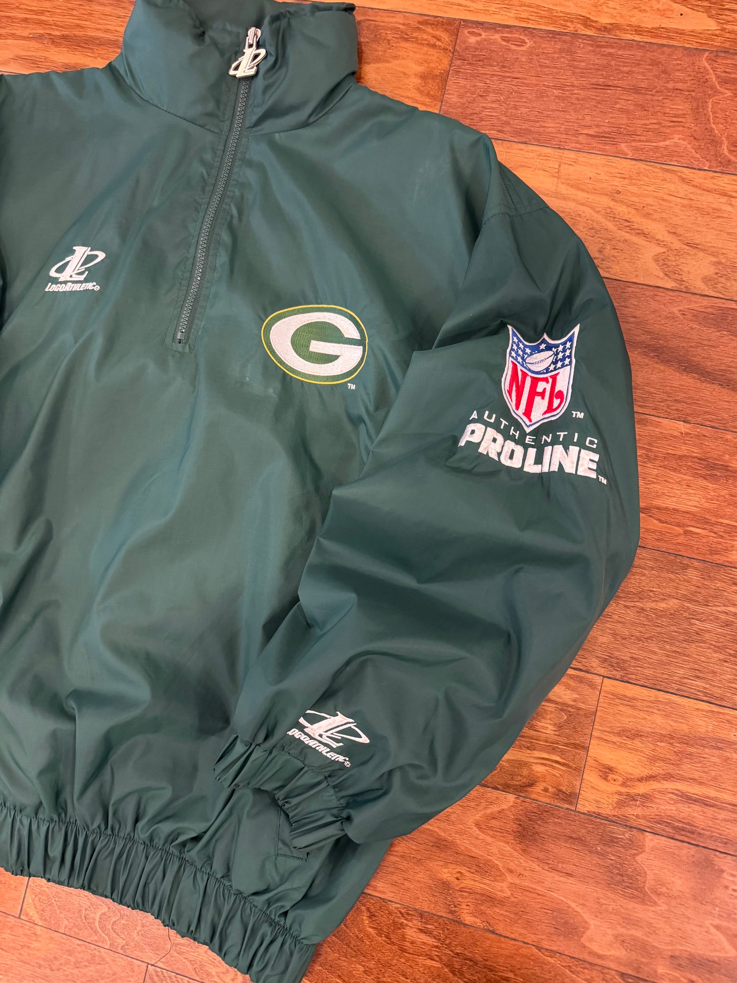 90s Green Bay Packers Pro Line Logo Windbreaker (L)