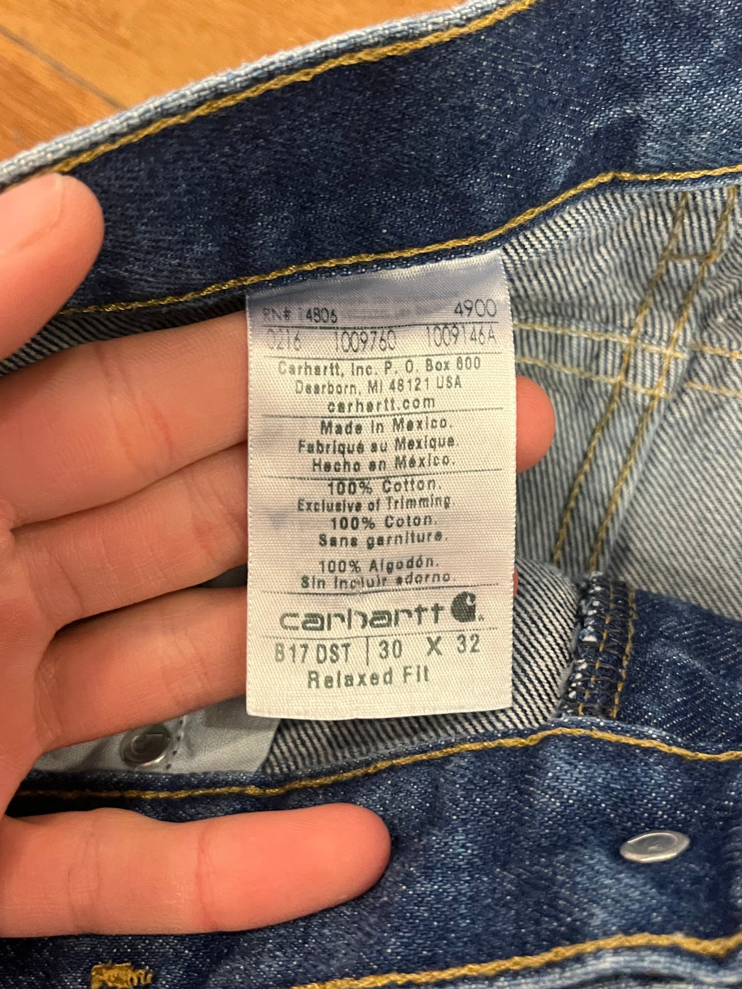 2016 Carhartt Dark Wash Jean Shorts (30)
