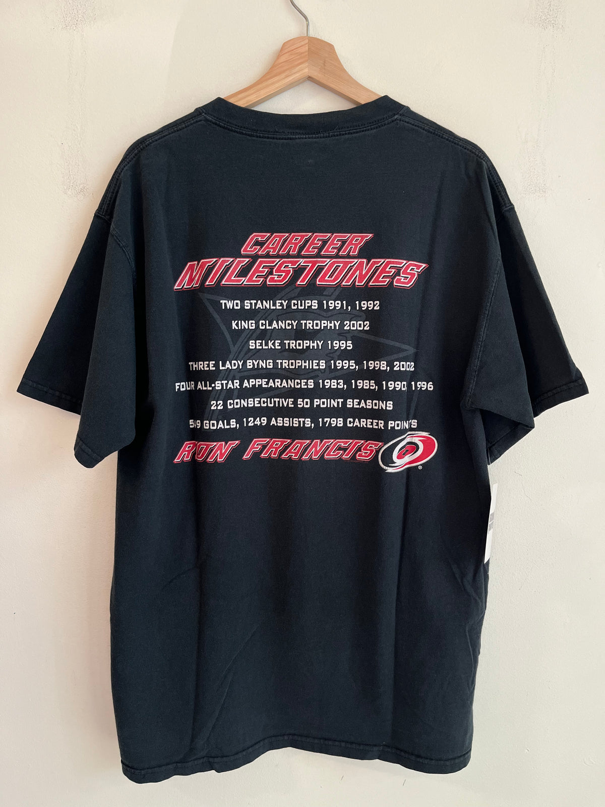 2006 Carolina Hurricanes Ron Francis Retirement NHL Hockey Tee (XL)