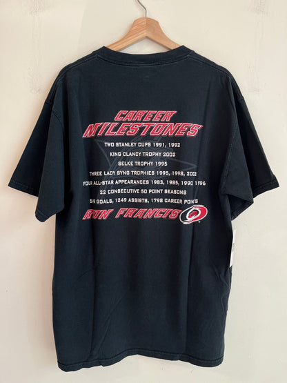 2006 Carolina Hurricanes Ron Francis Retirement NHL Hockey Tee (XL)