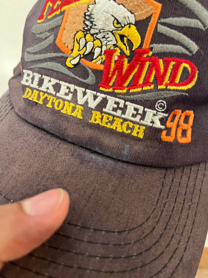 1998 Bike Week Daytona Beach Feel The Wind Eagle Hat