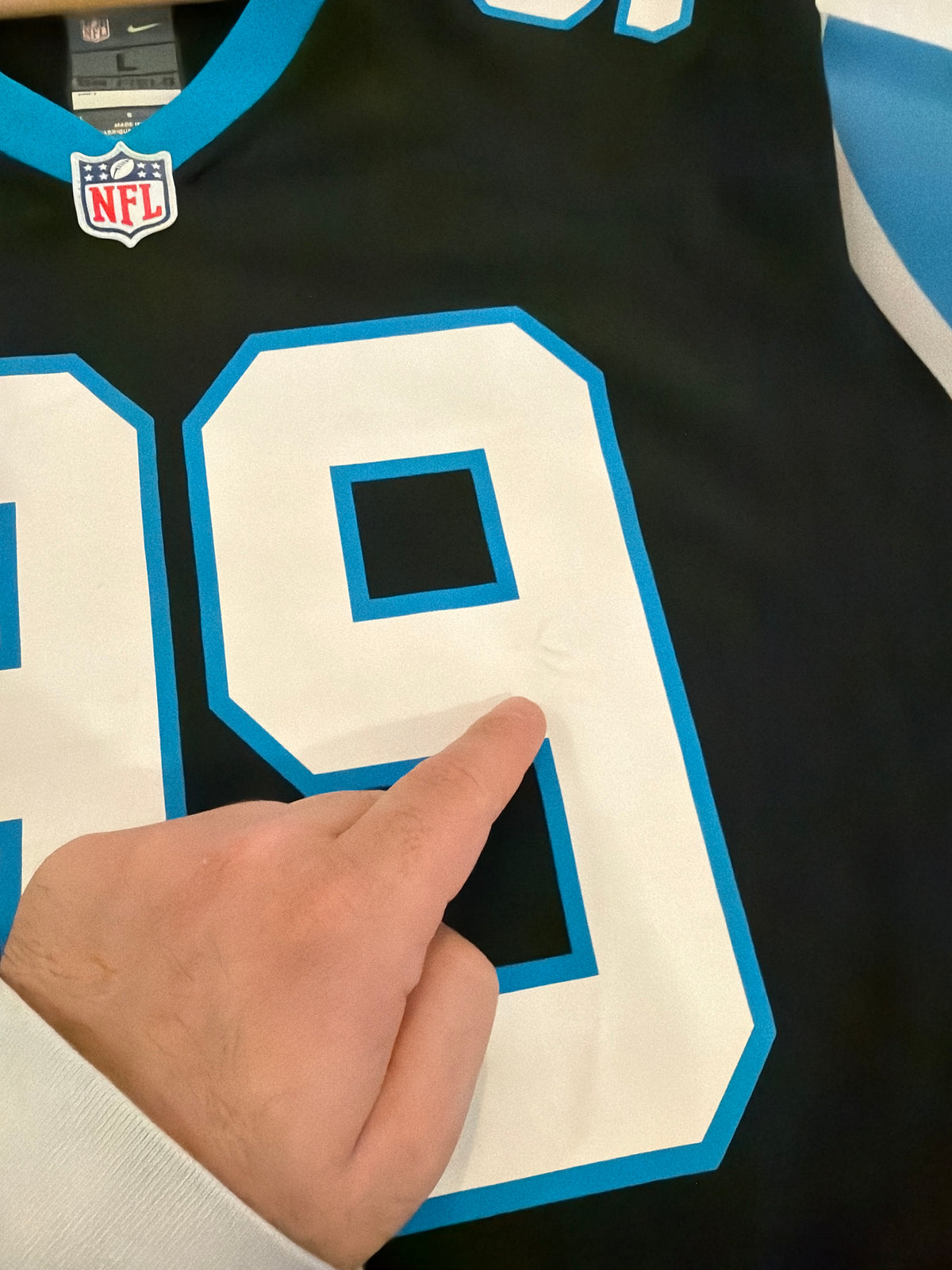 00s Carolina Panthers Kawann Short Nike Home Jersey (L)