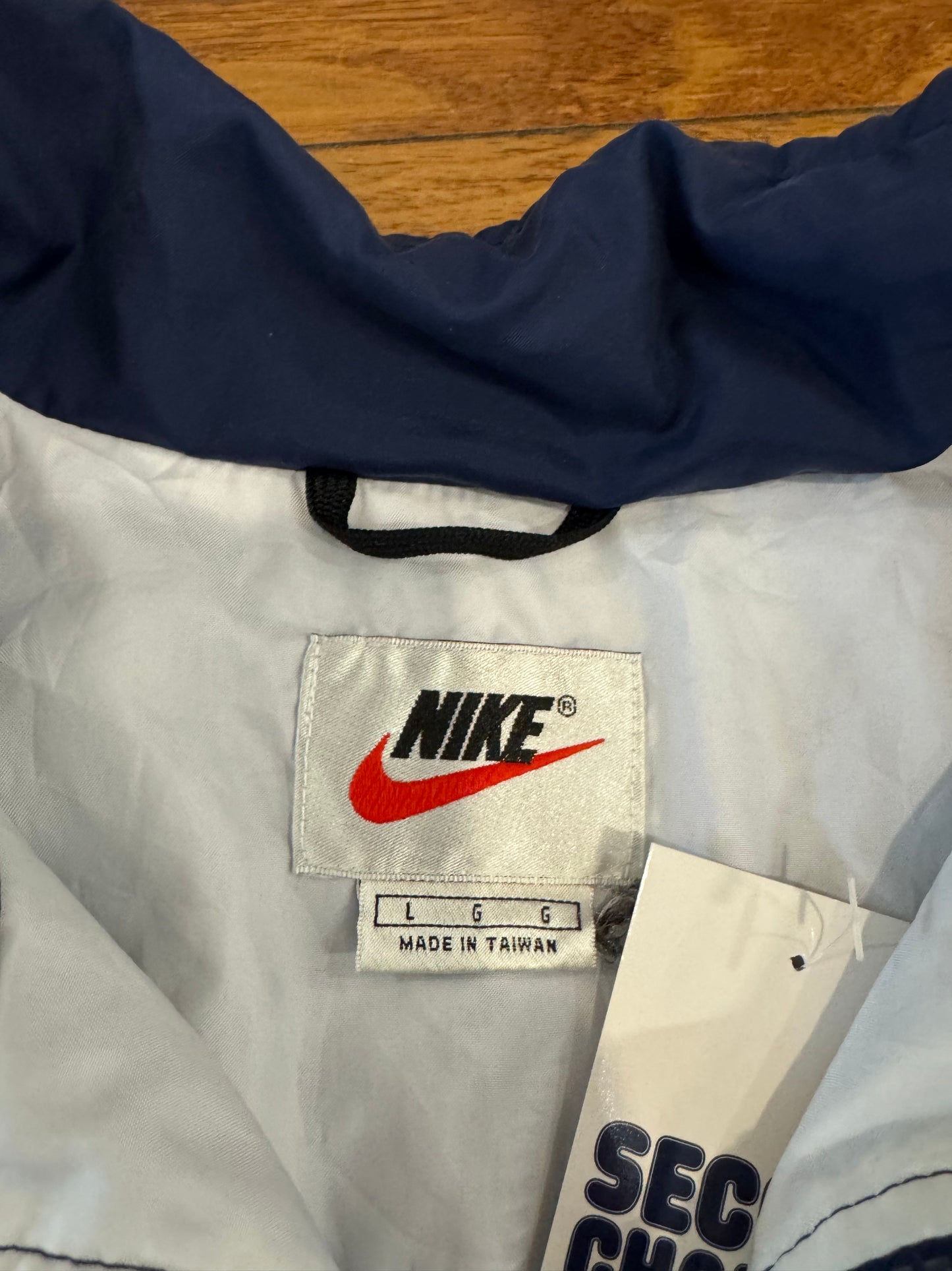90s Nike Multi-Colored Big Swoosh Windbreaker (L)