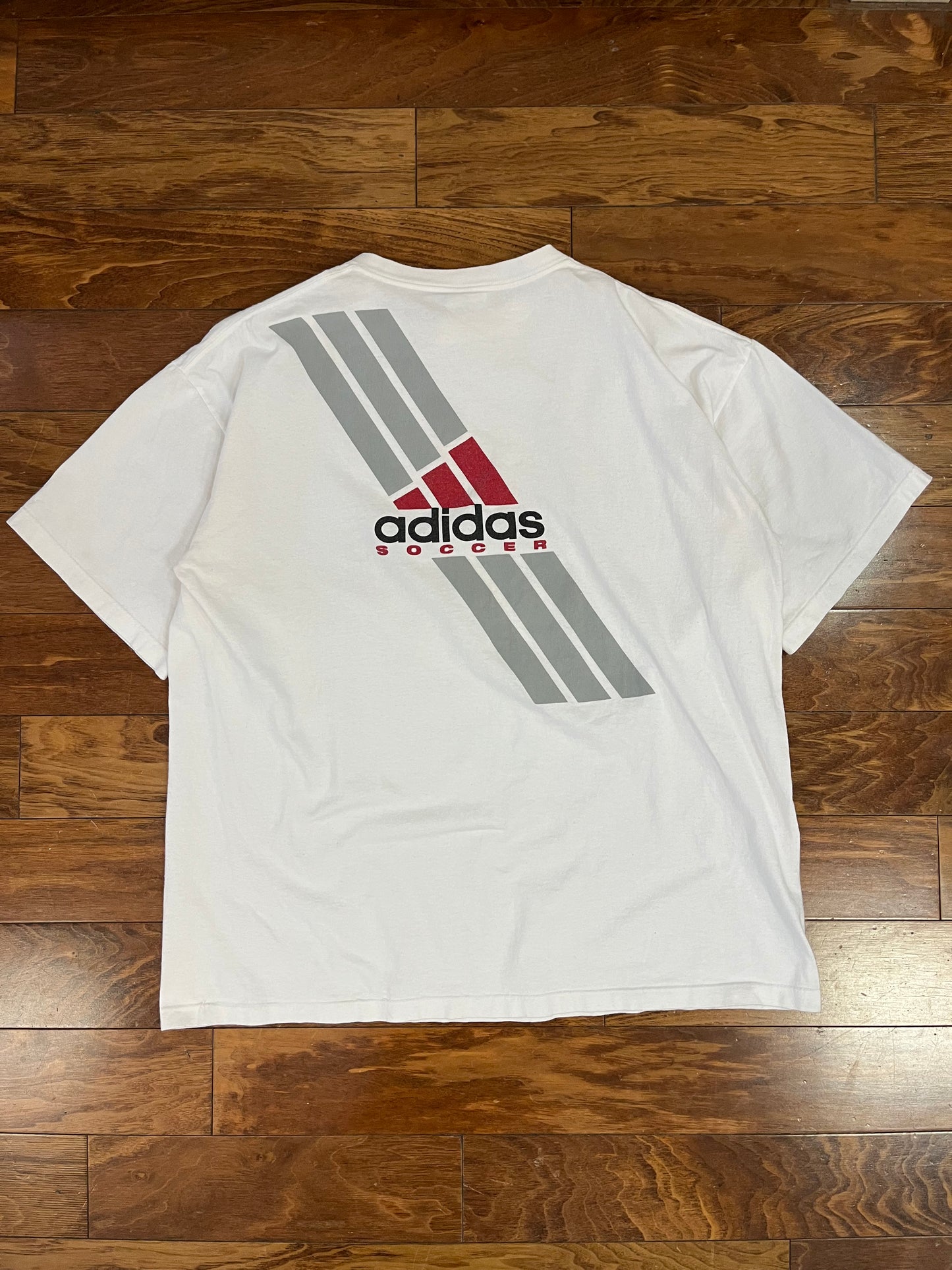 90s Adidas Soccer Front/Back Vintage Tee (XL)
