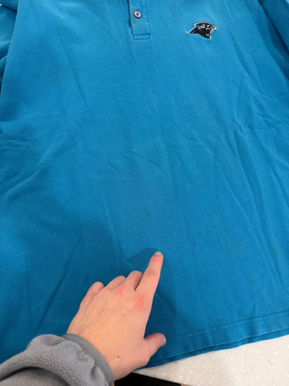 00s Carolina Panthers Reebok Blue Collar Shirt (L)