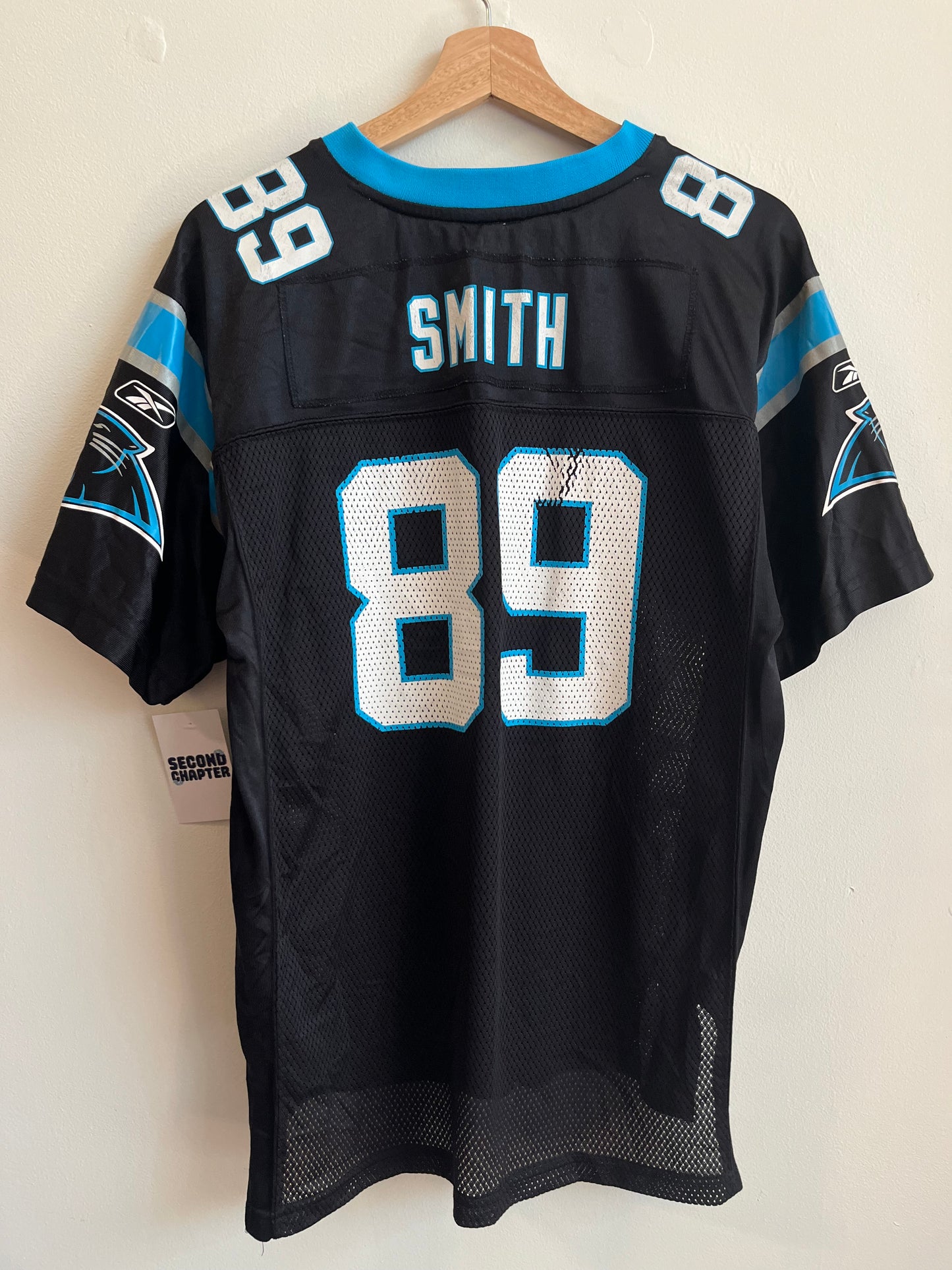 2010s Carolina Panthers Steve Smith Home Reebok Jersey (Youth XL)