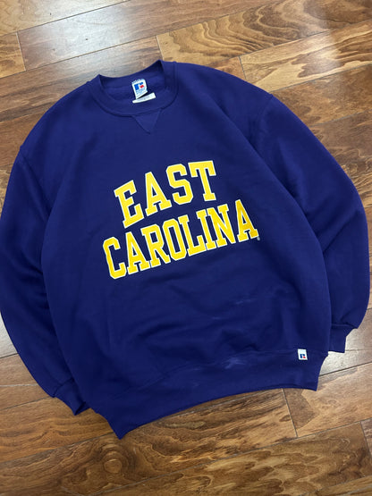 90s East Carolina (ECU) Vintage Purple Russell Crewneck (XL)