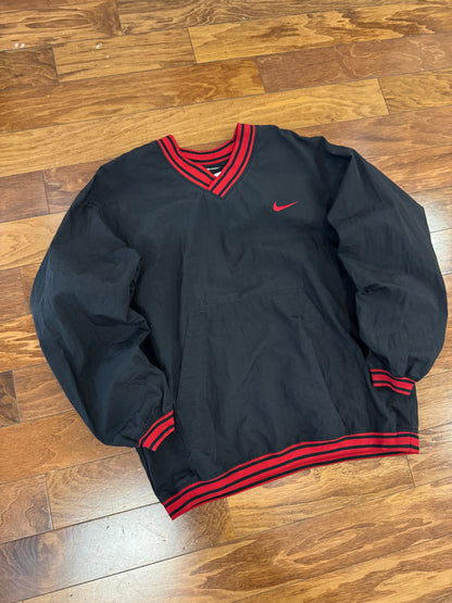 90s Nike Black & Red Pullover Windbreaker (XL)
