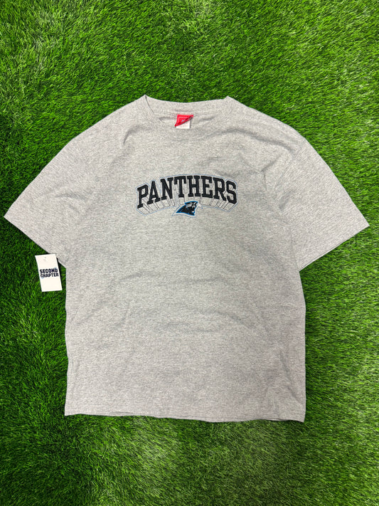 2007 Carolina Panthers Embroidered Gray Tee (L)