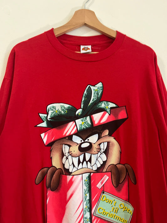 1998 Looney Tunes Taz Christmas Present Tee (L)