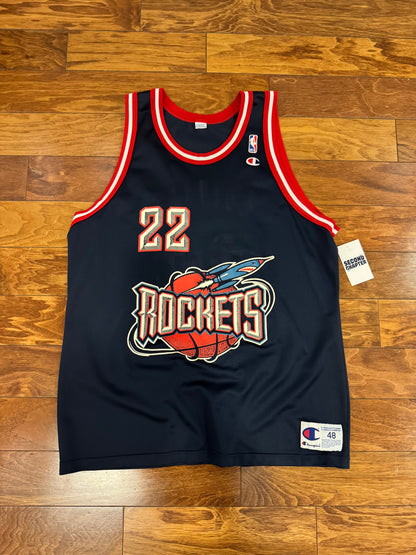 90s Houston Rockets Clyde Drexler #22 Vintage Champion NBA Jersey (L)