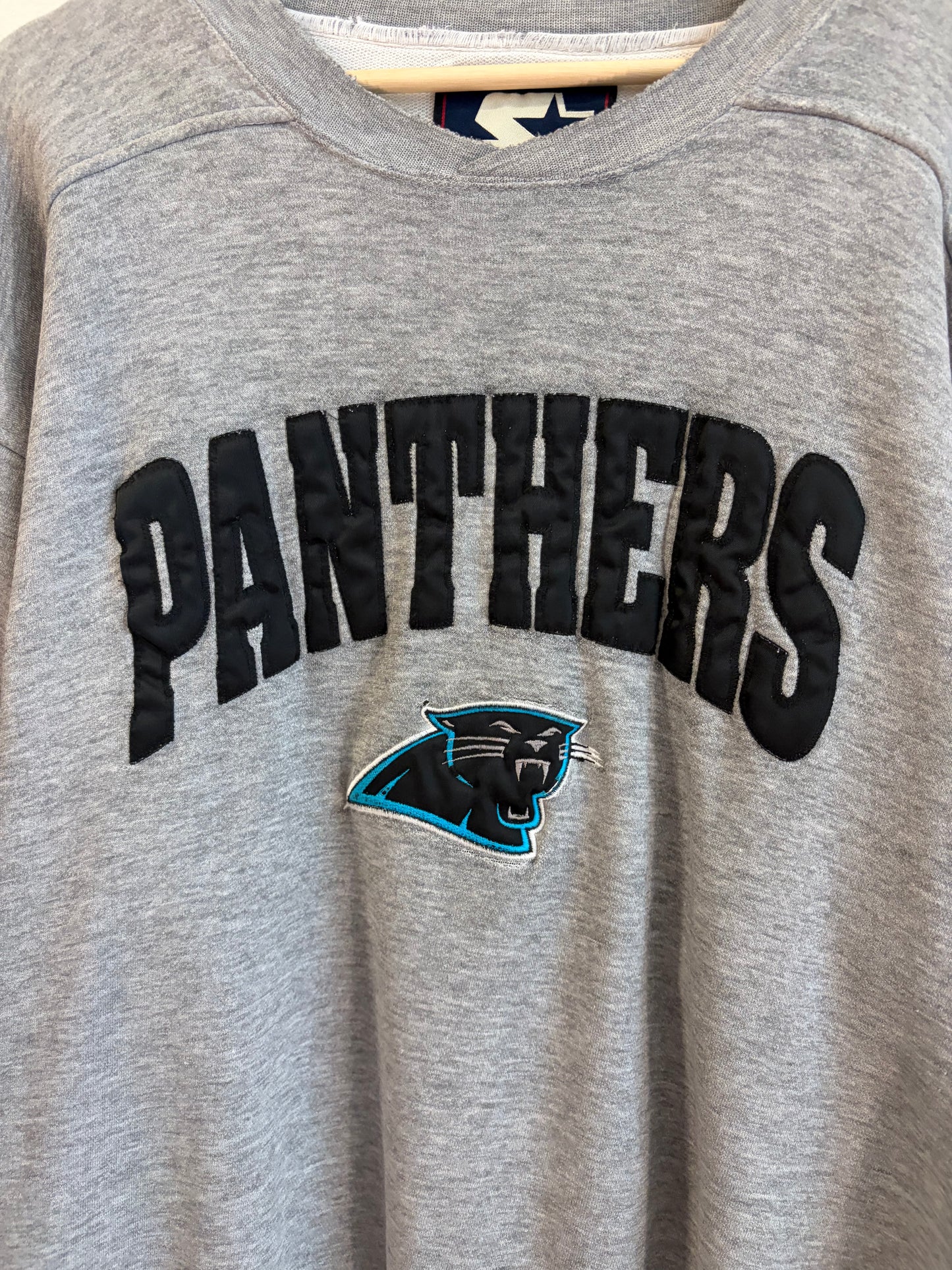 90s Carolina Panthers Embroidered Starter Crewneck (L)