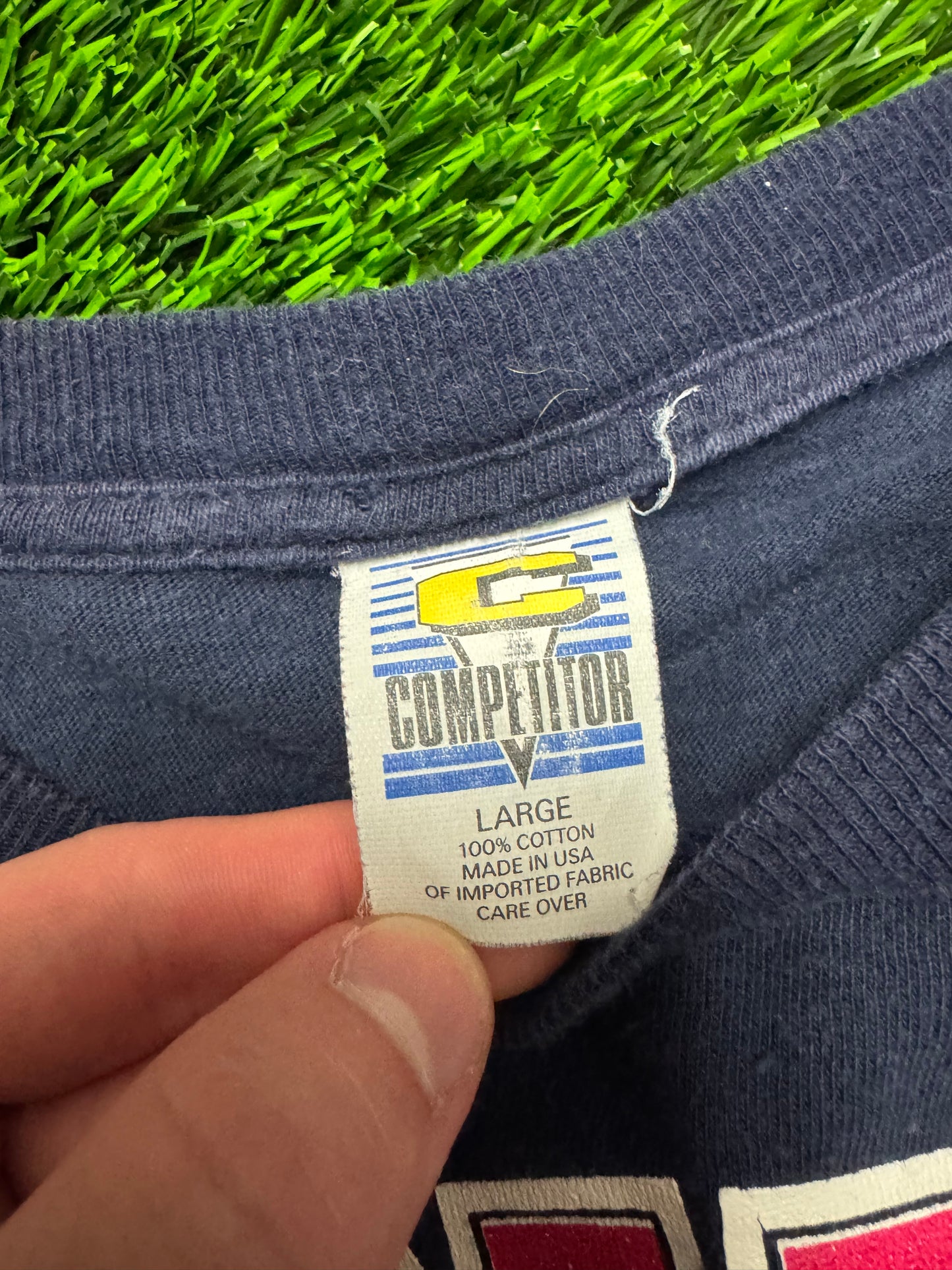 90s Denver Nuggets Vintage Spell Out Competitor Tee (L)