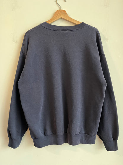 1990s Buffalo Bills Spell Out Faded Navy Crewneck (L)