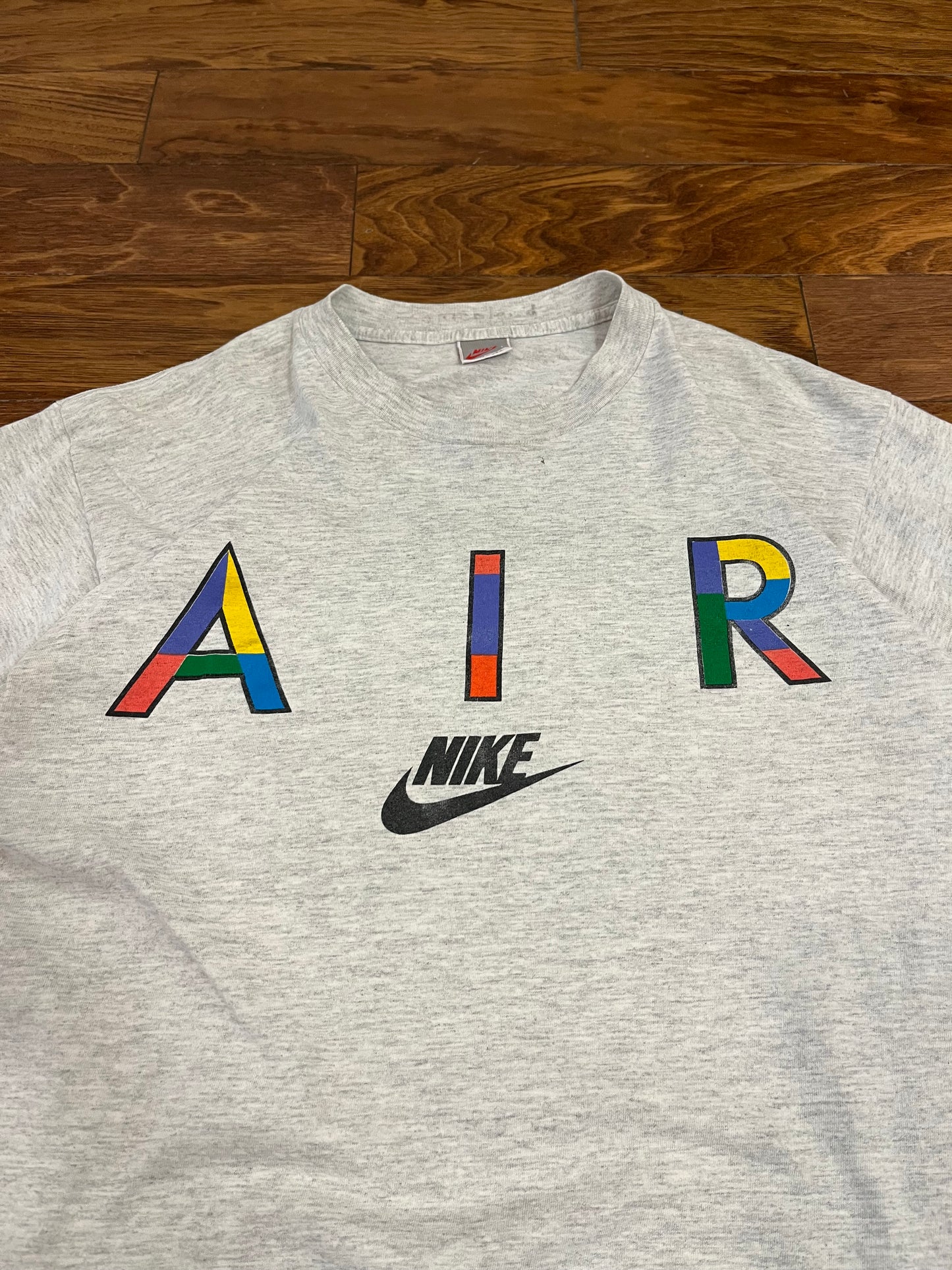 90s Nike Air Vintage Multi-Color Big Check Tee (L)