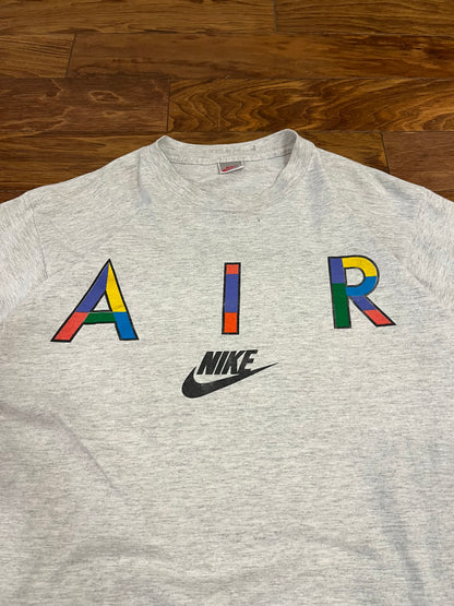 90s Nike Air Vintage Multi-Color Big Check Tee (L)