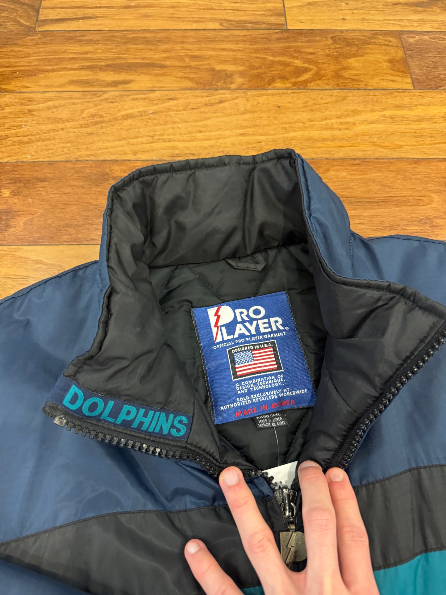 90s Miami Dolphins Pro Player Puffer Jacket (XXL)