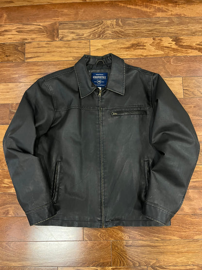 00s Aeropostale Quality Faded Leather Jacket (XL)