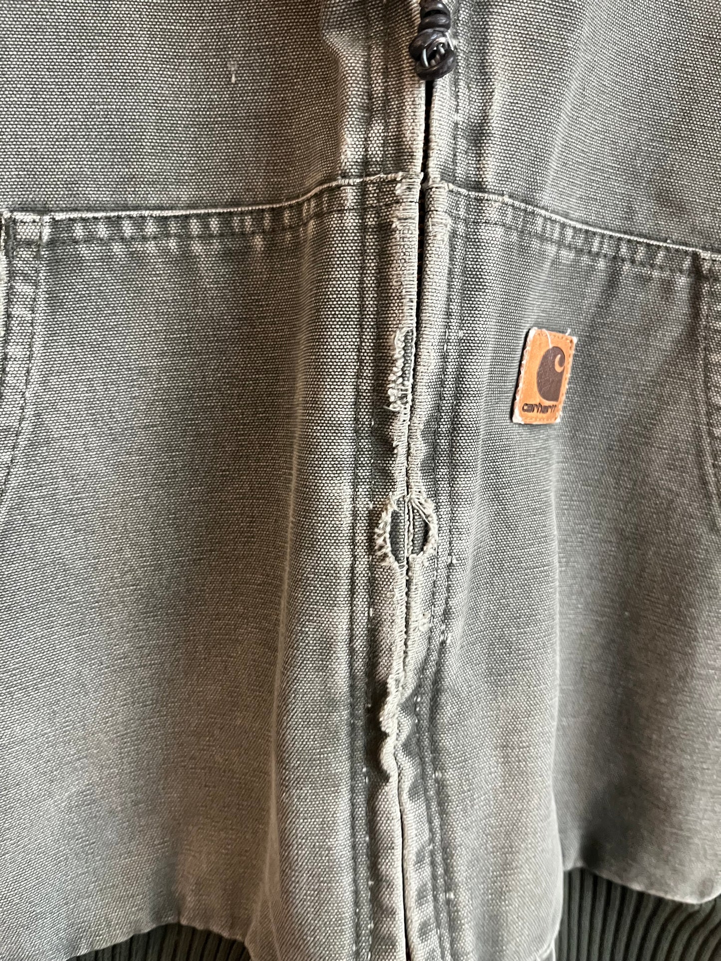 2006 Carhartt J130 Moss Green Distressed Jacket (L Tall)