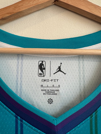 2023 Charlotte Hornets LaMelo Ball Classic Edition Teal Pinstripe Jordan Jersey (L)