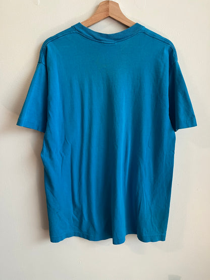 1996 Carolina Panthers Blue West Division Stained Tee (L)